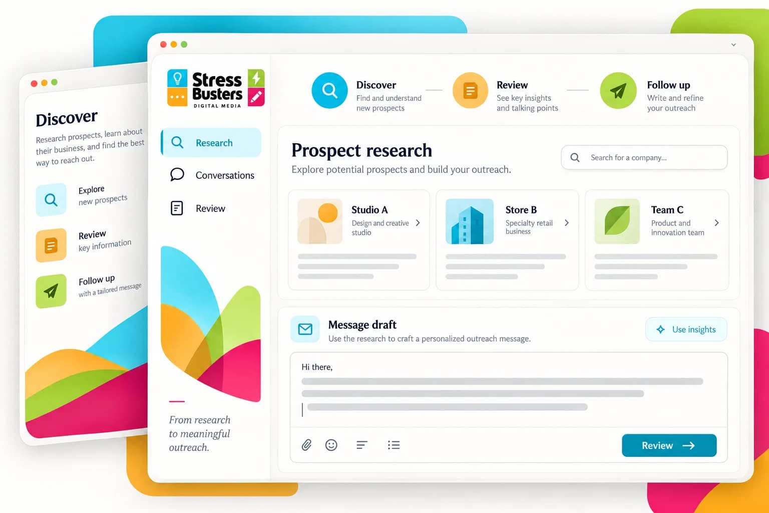 Redesigned sales assistant interface concept